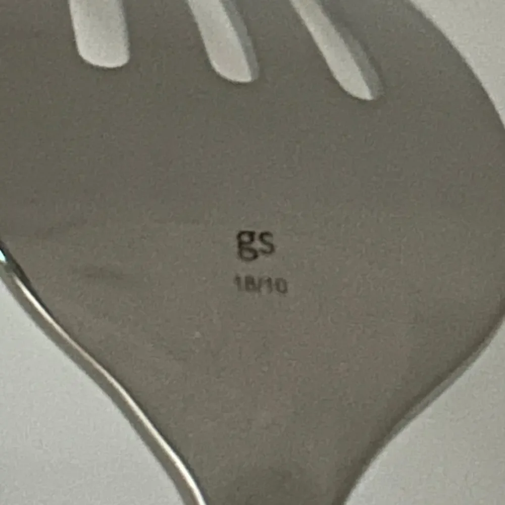 Slotted Serving Spoon & Fork Set GS Savannah NEW Solid Classic Square Polished